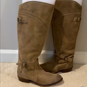 FRYE tan suede boots size 8